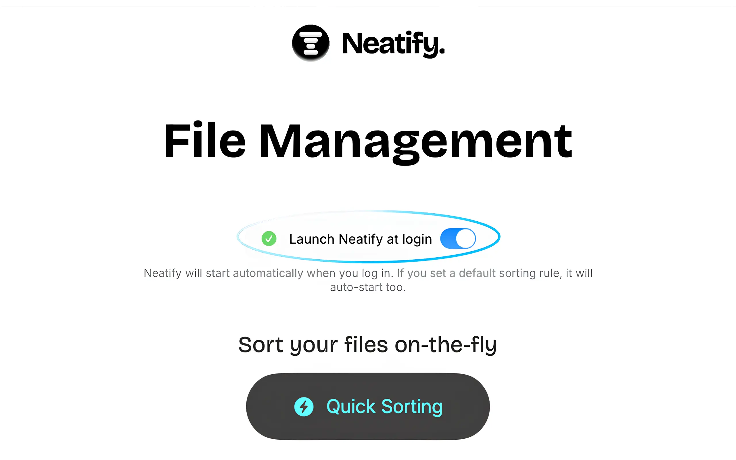 Launch at login settings