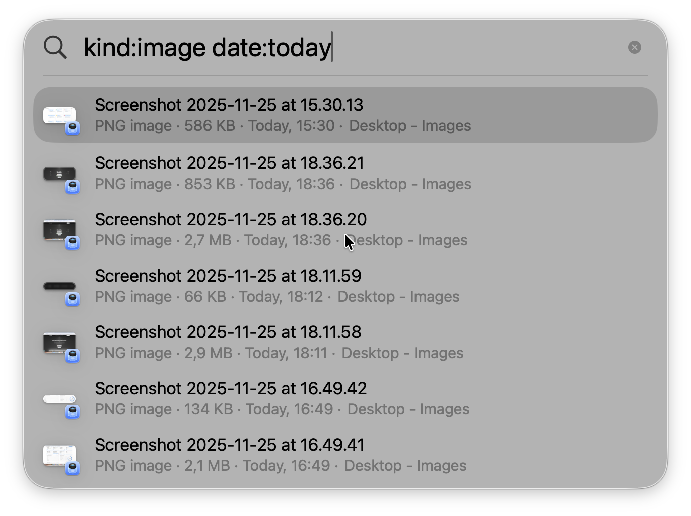 Using advanced Spotlight operators to find files faster on Mac